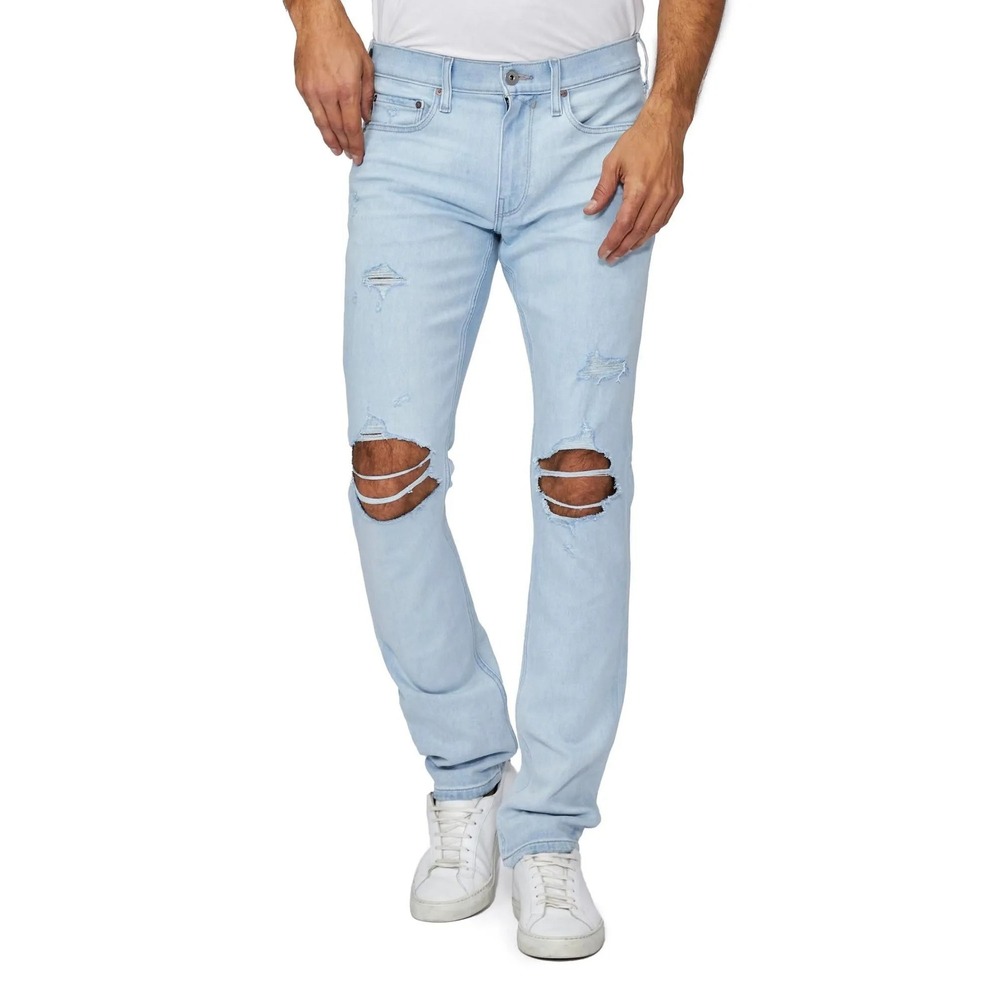 Paige Lennox Men's Slim Fit Distressed Light Jeans Bobby Destructed 33 NWT Read
